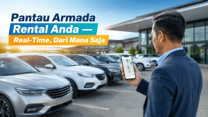Pemilik bisnis rental memantau posisi armada mobil sewaan menggunakan GPS tracker gpssupertrack